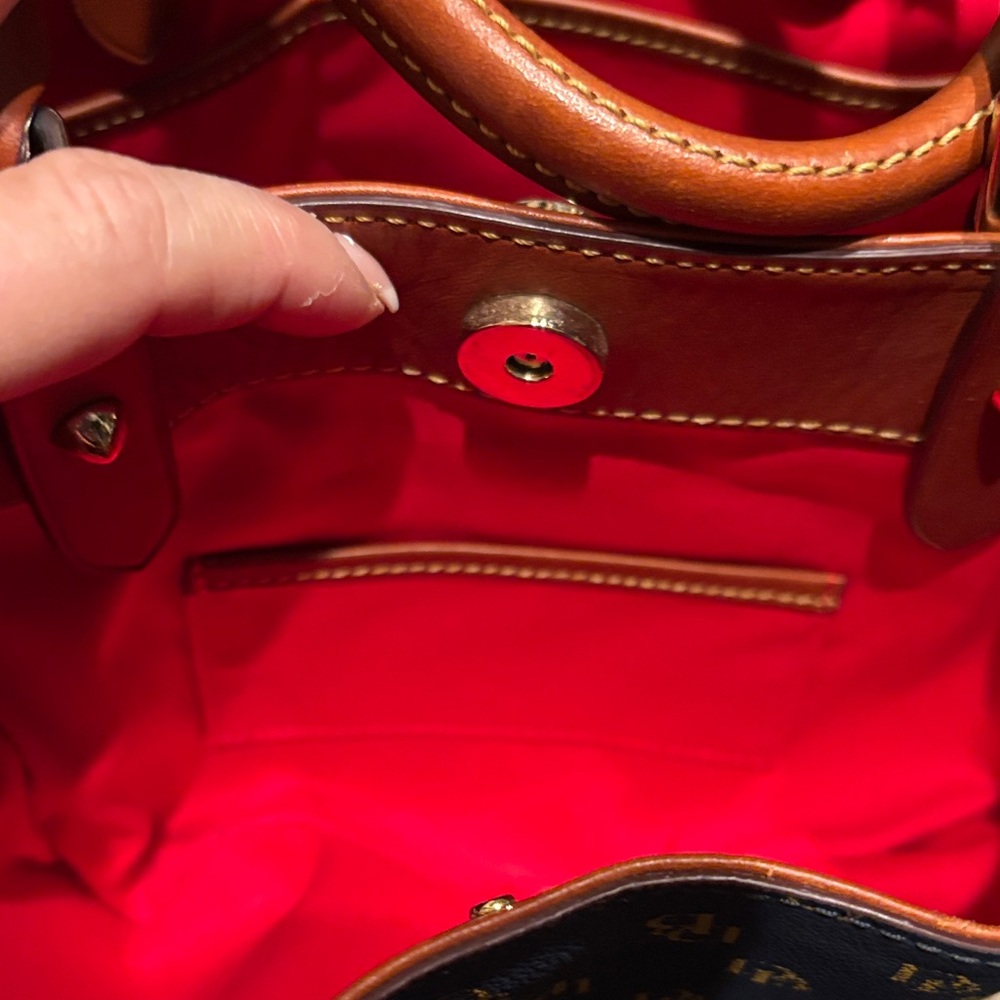 Dooney & Bourke Navy and Gold Signature Tote - Picture 8 of 9